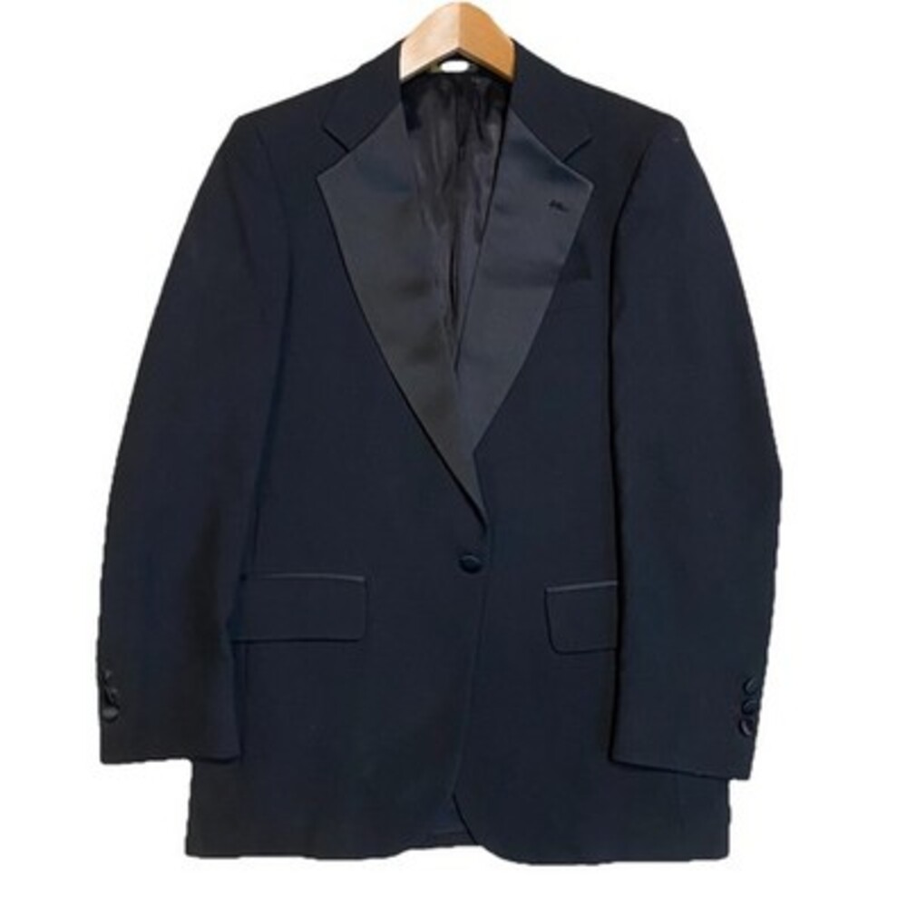 Stafford Tuxedo‎ Jacket Men 38R Black Solid Regular Vintage Formal Wedding USA